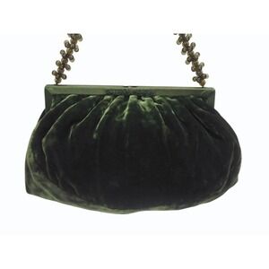 Bottega Veneta handbag closure velvet bag green clasp party
